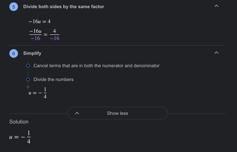 10+u-17u=14 - I already have the answer which is 3/8, but I need to know how they-example-1