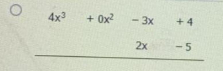 Which of the following shows the best way to set up the product of (2x - 5) and (4 - 3x-example-1