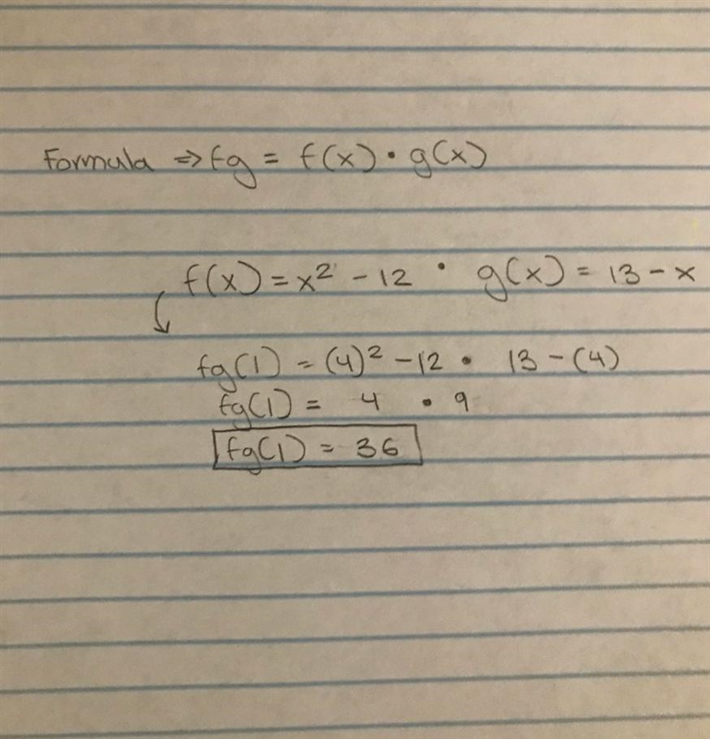 Let ​f(x)=x2−12 and ​g(x)=13−x. Perform the composition or operation indicated. ​(fg-example-1