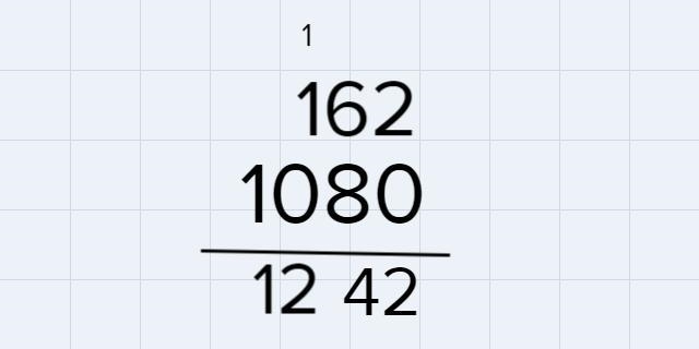 There is a mistake in the way this mathproblem was solved.*54x 23'162+1,0801,232Your-example-1