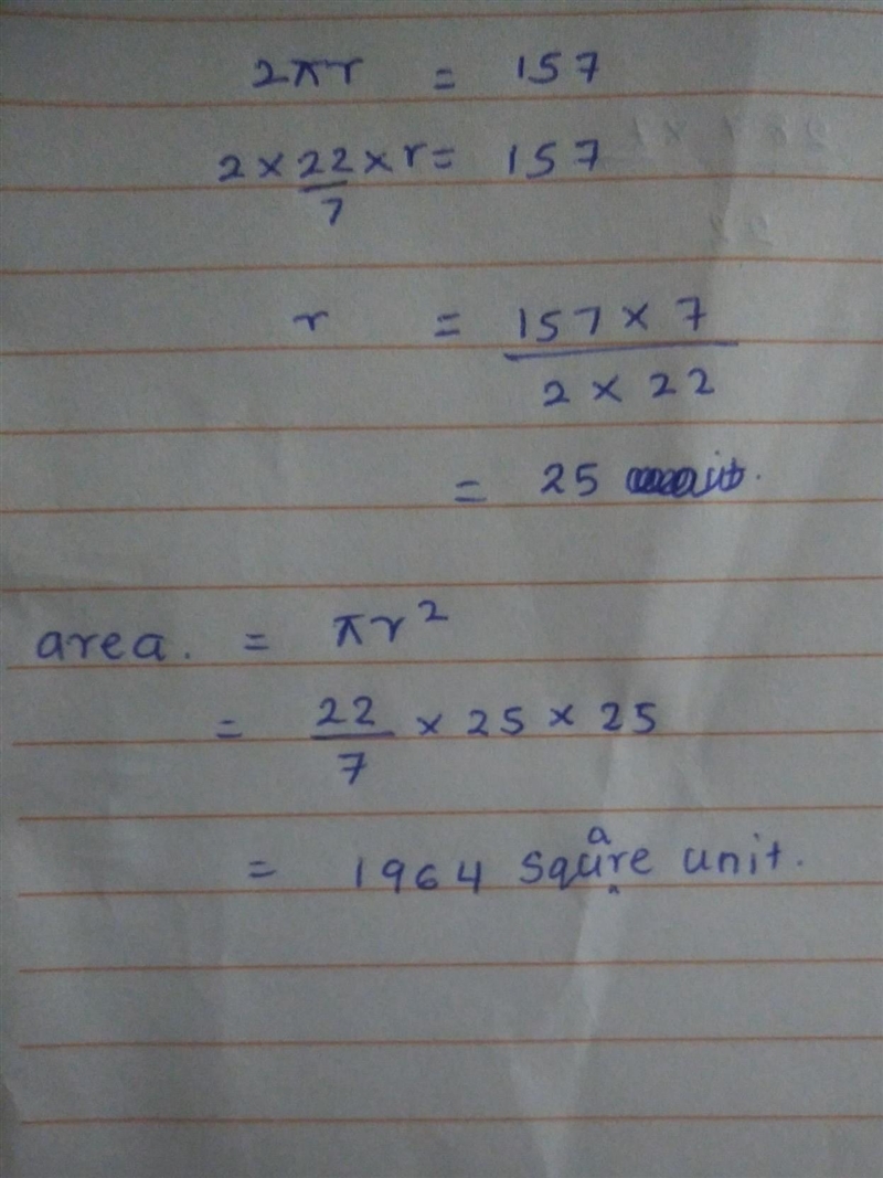 Look at circle B below. The circumference of the circle is approximately 157 units-example-1