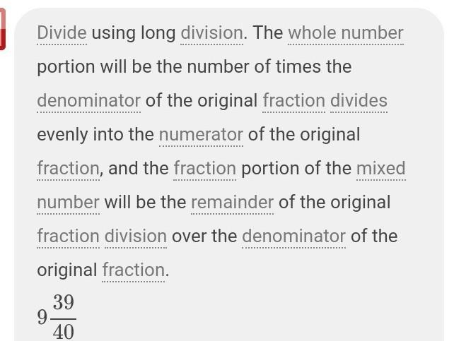 4 3/8 + 5 6/10= 9 39/40 How do I explain how this was estimated-example-1