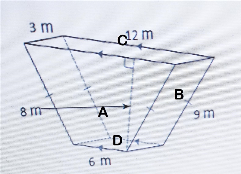 Find the total surface area of the trapezoidal prism in the figure.-example-1