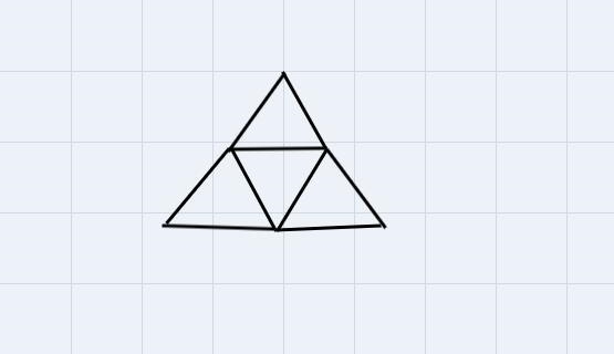 Use complete sentence to describe the net of a traingular pyramid with an equliateral-example-1