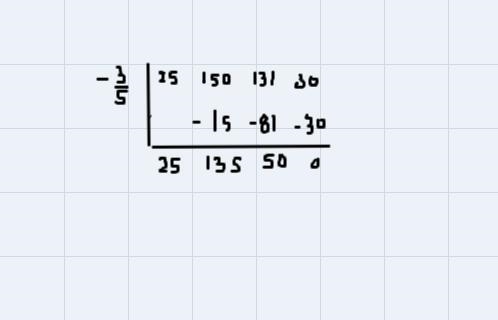 25x^3+150x^2+131x+30 ;5x+3factor using synthetic division and list All zeros-example-1