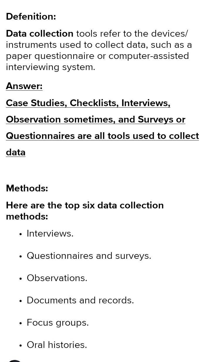 How do you create specific sample tools for data collection?​-example-1