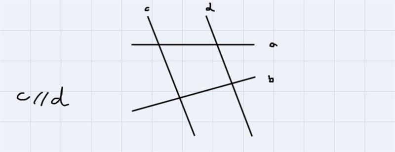 Use the image to determine which pair of lines, if any, are parallel.-example-1