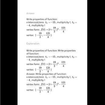 You might need: Calculator f(t) = 2 + 19t + 60 1) What are the zeros of the function-example-1