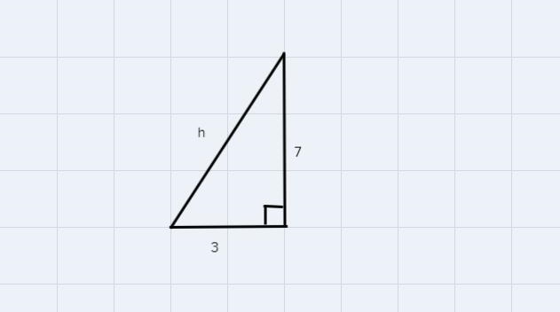 A right triangle is graphed on the coordinate plane find the length of the hypotenus-example-1