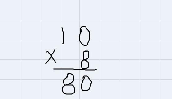 Corinne has to solve 10 x 8 and 5 x 16. a What observations can you share with Corinne-example-1