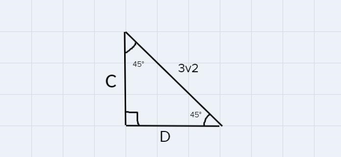 Fill in the following values for a 45-45-90 triangle Leg Leg Hypotenuse 5 А B C С-example-2