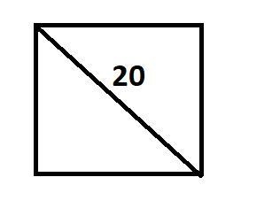 the diagonals of a square measure 20. what is the length of a side of the squareleave-example-1