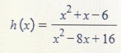 Hello! I need help finding the values of X that are NOT in the domain of h. Thank-example-1