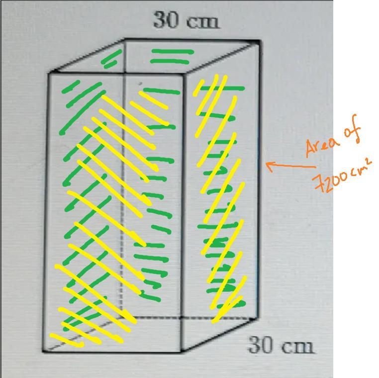 Volume and surface area word pr 30 cm BS 30 cm Co What is the volume inside the kite-example-1