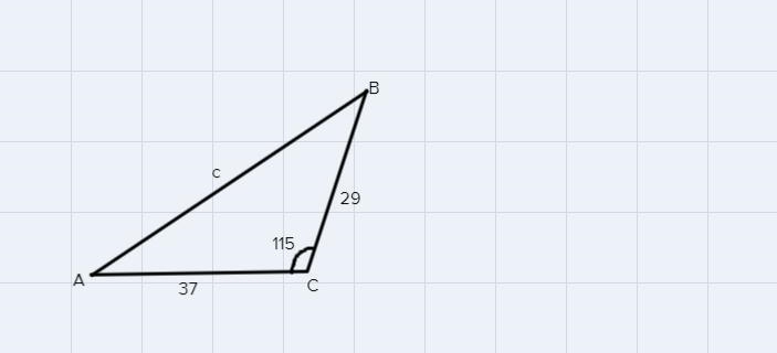 TRIGONOMETRY Find the length of c round to the nearest tenth-example-3