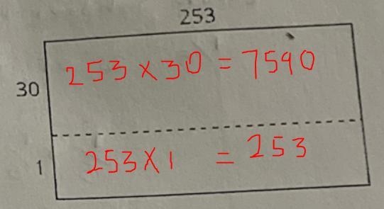 Complete the diagrams and use each of them to find 253x31-example-2