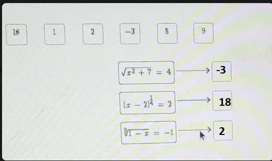 4 Drag the tiles to the correct boxes. Not all tiles will be used. Match each equation-example-1