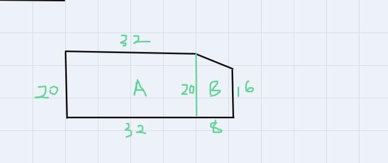 Find the area of the polygon. 20 m 116 m 40 m-example-1