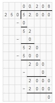 What's 52 divided by 250-example-1