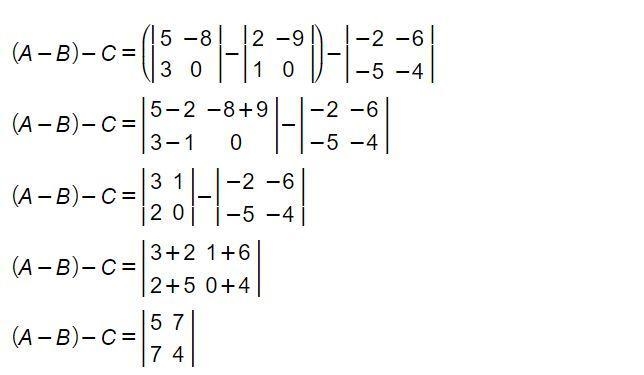 Select the correct answer. Consider matrices A, B, and C:Which matrix represents (A-example-1