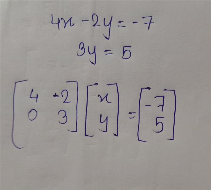 Which matrix equation represents the system of equations-example-1