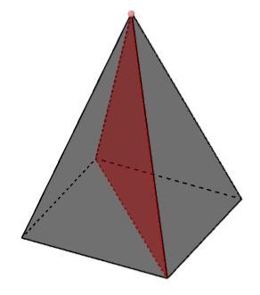 The cross section of a square pyramid taken perpendicular to the base that passes-example-1