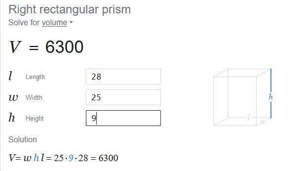 Find the volume of the rectangular prism pictured below if LM = 25 in, LO = 28 in-example-1