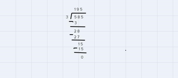 585÷3 long división please-example-1