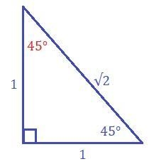 Evaluate the expression Tan (45°) = ?-example-1