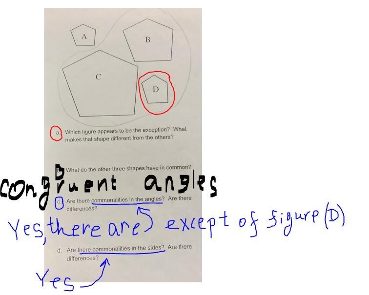 NO LINKS!! The Odd Man Out For each set of figures below, three are similar (meaning-example-1