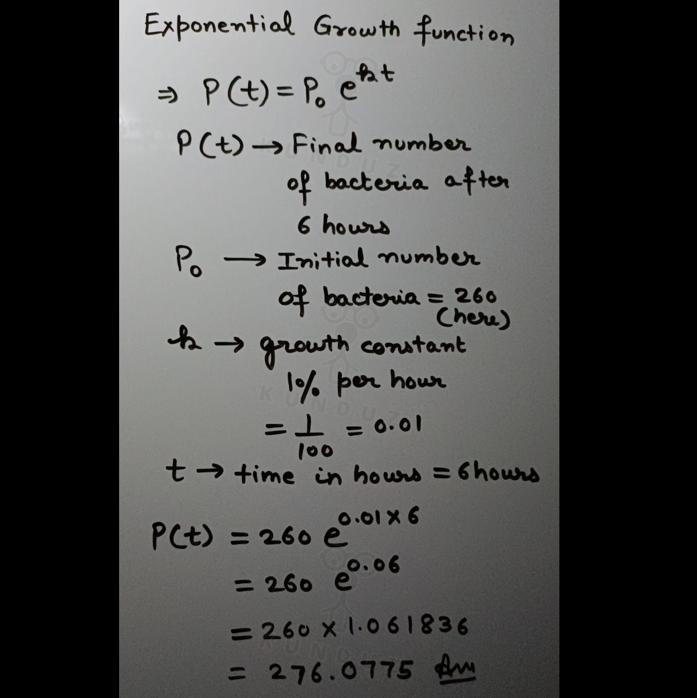 A researcher is studying the growth of bacteria. He starts with 260 of the bacteria-example-1