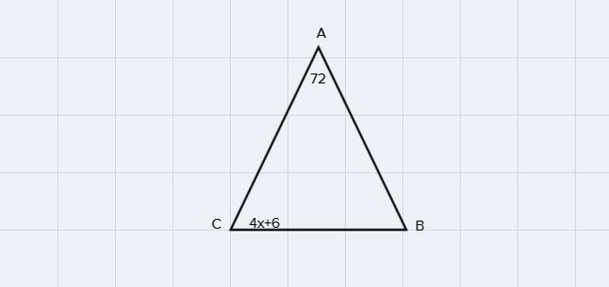 10. In isosceles triangle ABC segments AB and AC are congruent. If M-example-1