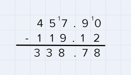 Solve for N. (Remember to line up your decimals 457.99 - 11912 = N-example-1