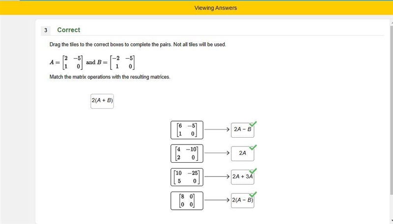 Match the matrix operations with the resulting matrices. Image Attached.-example-1