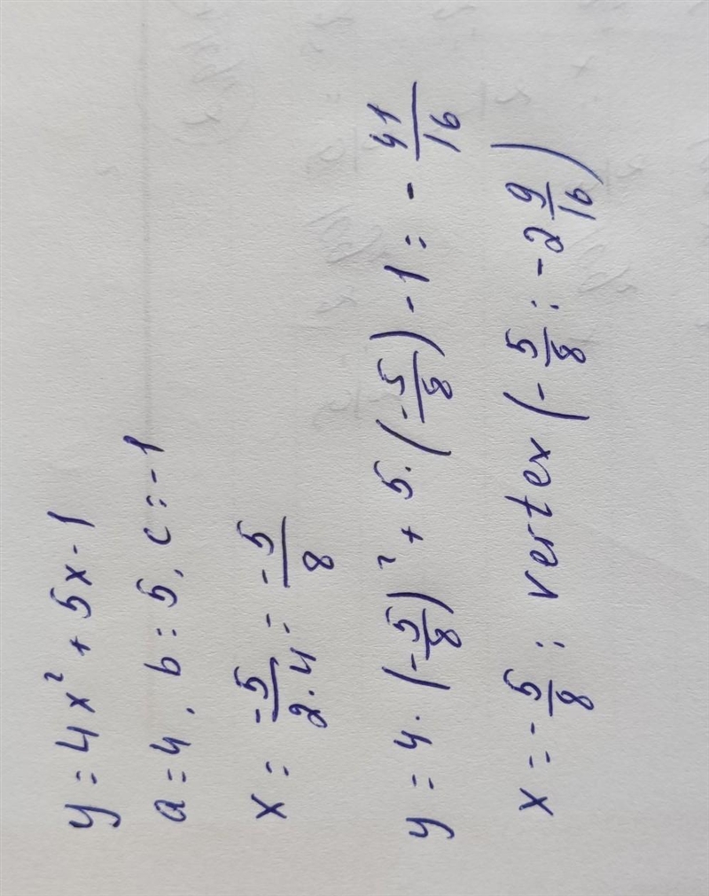 Find the equation of the axis of symmetry and the coordinates of the vertex of the-example-1