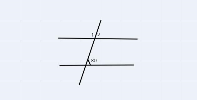 Line AB is parallel to line CD. What is the measure of Z1?1/2BA3/45 80°7/8→D-example-1