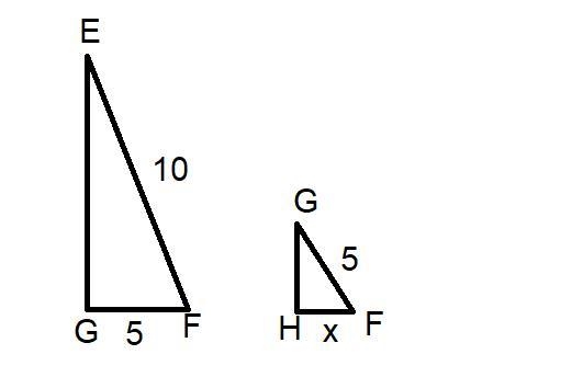 In the problem below -- do you use the leg rule or the altitude rule to solve?EHEF-example-1