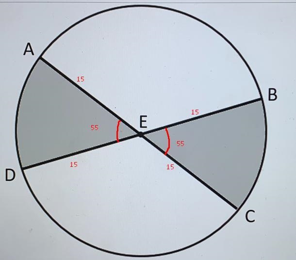 Find the area of the shaded piece. Round the nearest HUNDREDTH, if needed. AC = 30 and-example-1