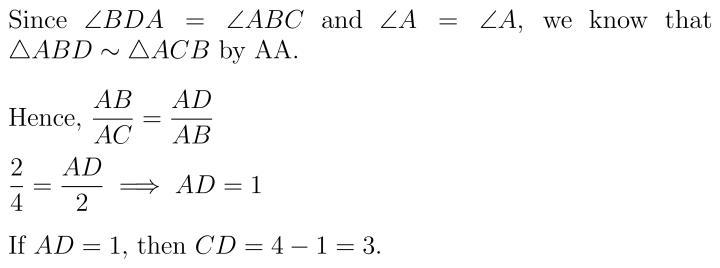 Given: Triangle ABC, D belongs to AC, measure of angle BDA= measure of angle ABC, AB-example-2