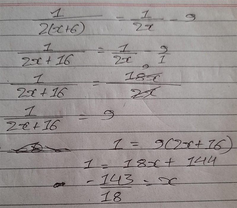 1/2(x + 6) = 1/2x - 9-example-1