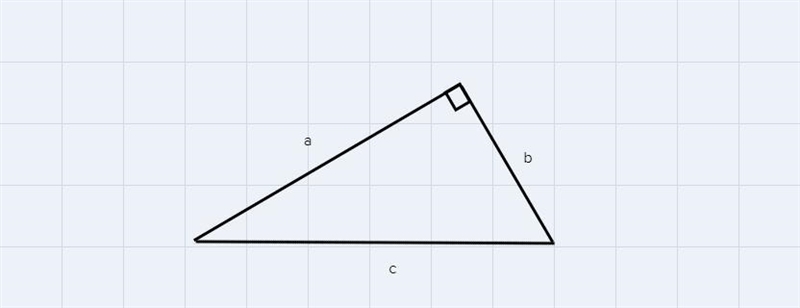 Find the hypotenuse of the triangle using the Pythagorean theorem. Enter only the-example-1