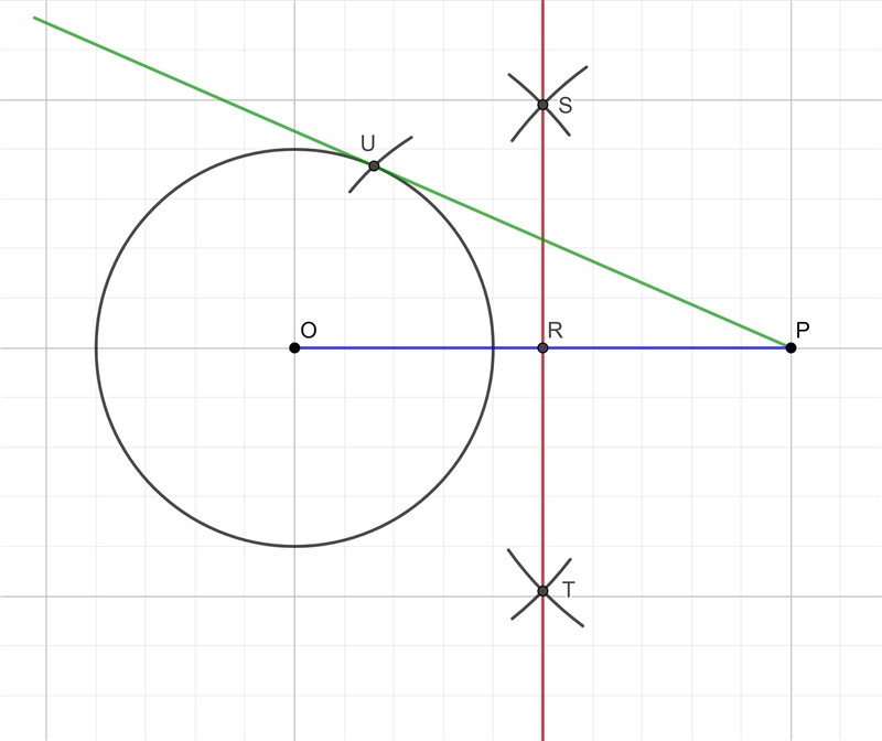 I NEED DIAGRAMS FOR A & B a) Construct a tangent to a circle through a point on-example-2