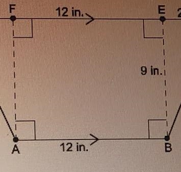 D 2 in F 12 in E 2 in, This trapezoid has been divided into two right triangles and-example-3