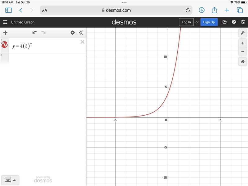 Graph the function. h(x) = 4×3^x-example-1