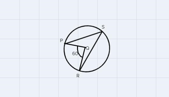 In circle Q with the measure of minor arc ⌢=60∘,PR⌢ =60 ∘ , find m∠PSR.-example-1