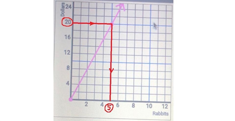 Patrick is buying rabbits. This graph shows how the total cost depends on the number-example-1