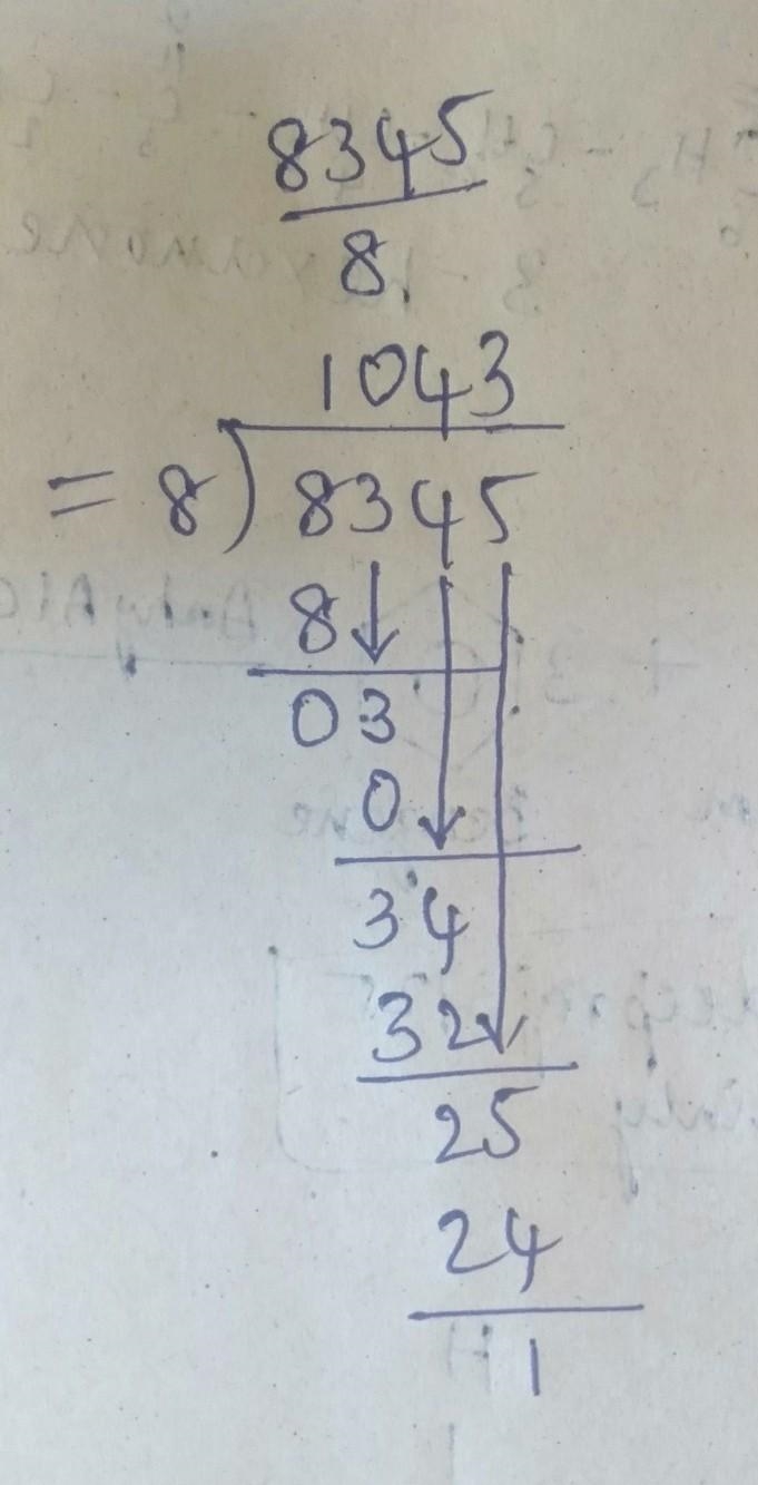 Divide 8345 by 8 show your work​-example-1