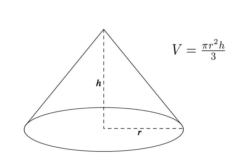 Find the volume of a right circular cone that has a height of 19 e ft and a base with-example-1