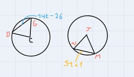 Circle C and circle J are congruent, what is NM?-example-1