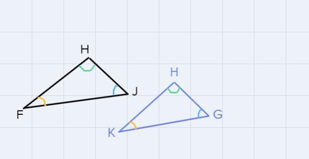 What are the corresponding sides and angles in FHJ and KHG-example-4